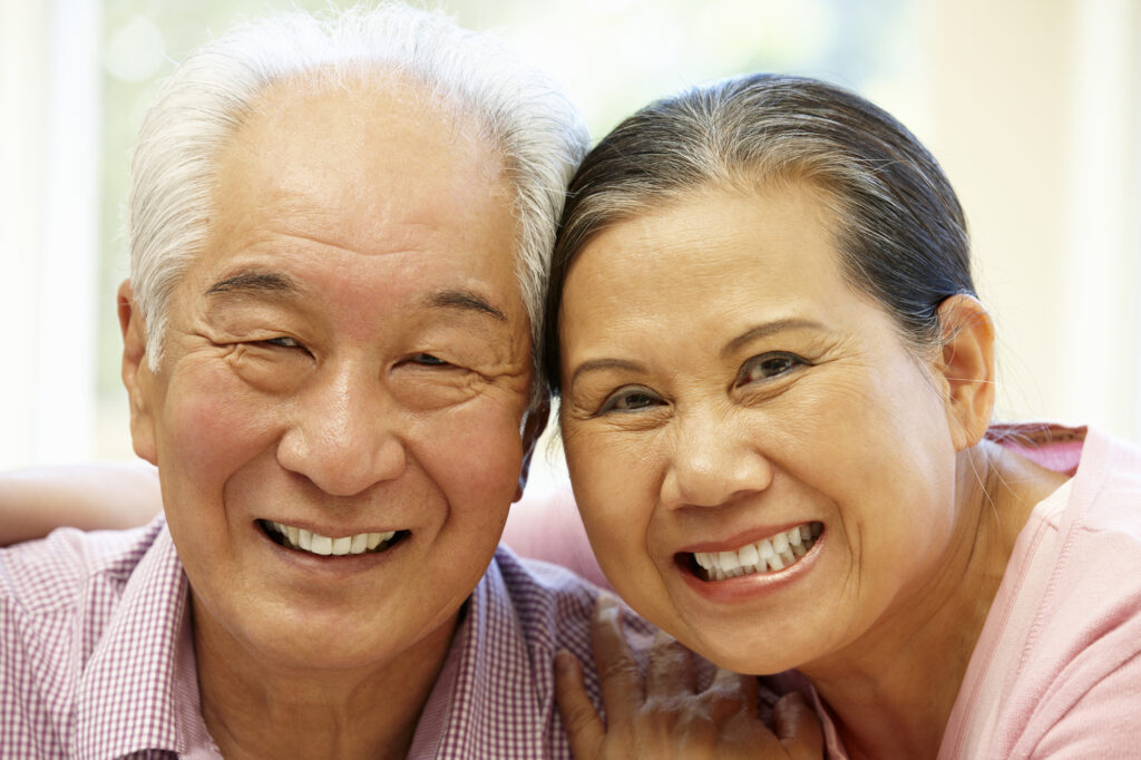 Senior couple at home